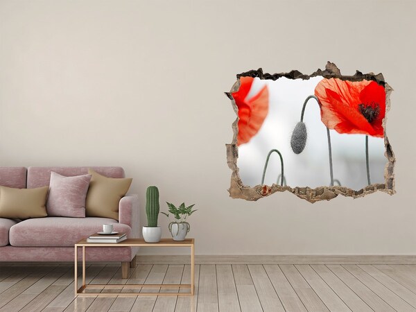 Pegatina agujero en la pared autoadhesiva Flores en un agujero en la pared