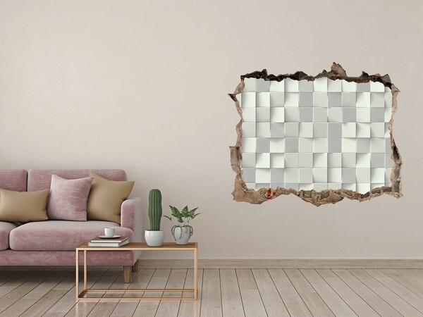 Vinilo pared rota 3d efecto realista Mosaico moderno en hormigón