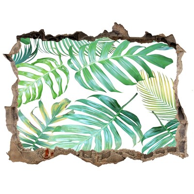 Naklejka 3D dziura na ścianę Zielona dżungla za ścianą