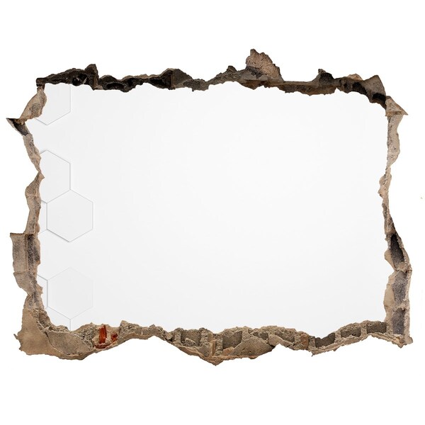 Pegatina agujero en la pared autoadhesiva Pared rota con interior espejado