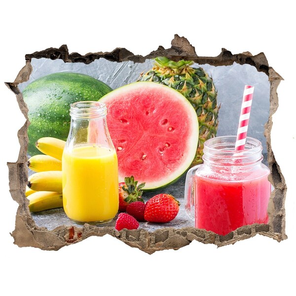 Trampantojo de pared rota efecto profundidad Paraíso de cócteles de frutas