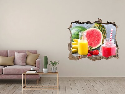 Trampantojo de pared rota efecto profundidad Paraíso de cócteles de frutas