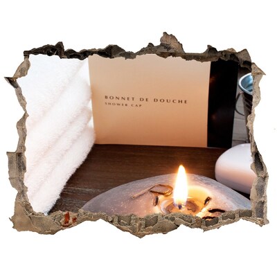 Vinilo pared rota 3d efecto realista Relájese en el spa