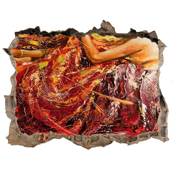 Pegatina de vinilo agujero 3d para pared El mundo sumergido de los colores