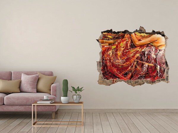 Pegatina de vinilo agujero 3d para pared El mundo sumergido de los colores