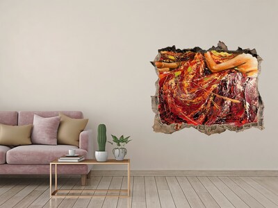 Pegatina de vinilo agujero 3d para pared El mundo sumergido de los colores