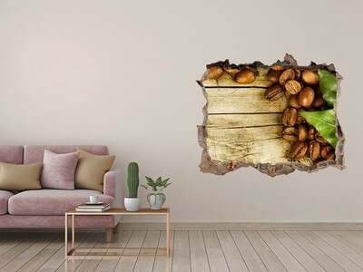 Vinilo pared rota 3d efecto realista Café en un agujero de hormigón