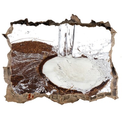Pegatina de vinilo agujero 3d para pared Coco en un chorro de agua