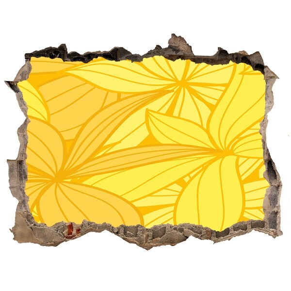 Pegatina de vinilo agujero 3d para pared Motivo floral de agujero en la pared