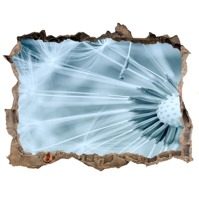 Vinilo pared rota 3d efecto realista El mundo floral detrás del muro