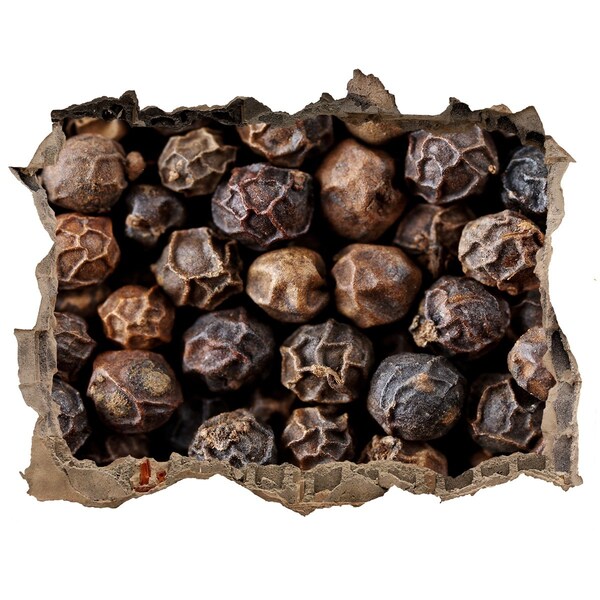 Pegatina agujero en la pared autoadhesiva Especia dorada en un agujero en la pared