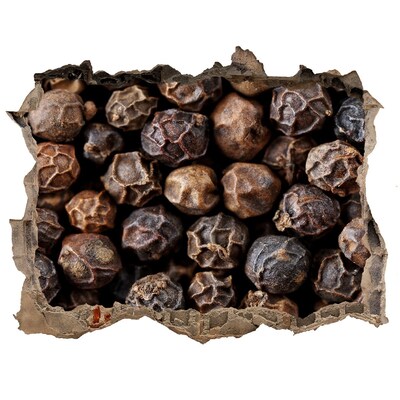 Pegatina agujero en la pared autoadhesiva Especia dorada en un agujero en la pared