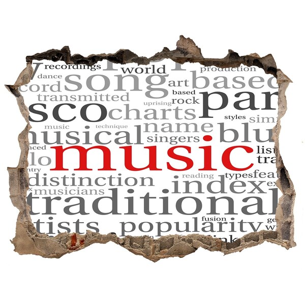 Trampantojo de pared rota efecto profundidad Agujero musical en la pared