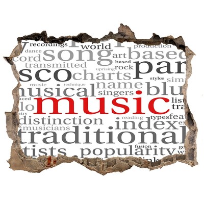 Trampantojo de pared rota efecto profundidad Agujero musical en la pared