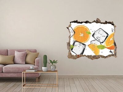 Pegatina de vinilo agujero 3d para pared Una refrescante explosión frutal