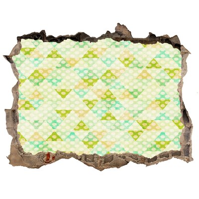 Pegatina agujero en la pared autoadhesiva Patrones coloridos en un agujero en la pared