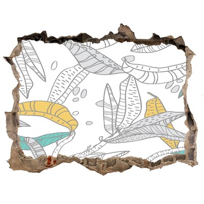 Vinilo pared rota 3d efecto realista Un oasis tropical en medio del hormigón