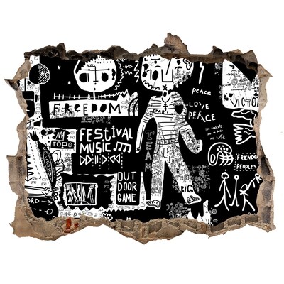 Foto zdjęcie dziura na ścianę Artystyczny wyraz wolności