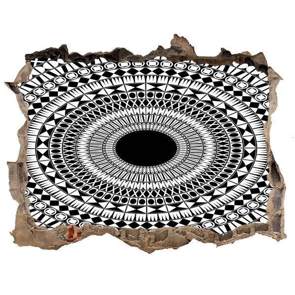 Vinilo pared rota 3d efecto realista Patrón abstracto en la pared