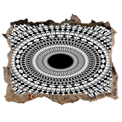 Vinilo pared rota 3d efecto realista Patrón abstracto en la pared