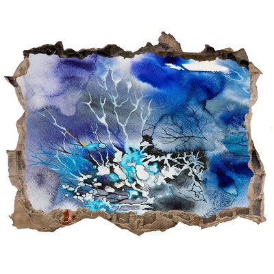 Trampantojo de pared rota efecto profundidad El mundo submarino en el agujero