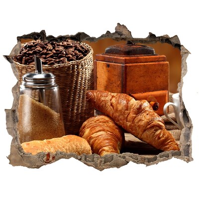 Pegatina de vinilo agujero 3d para pared Fiesta en el café