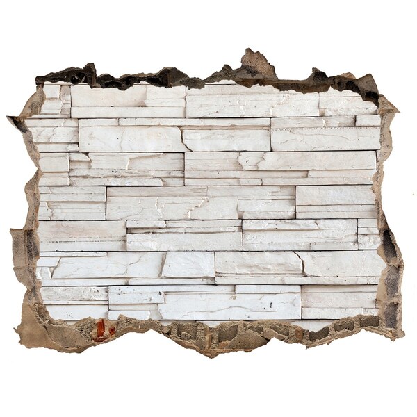 Trampantojo de pared rota efecto profundidad Una pared dañada con acabado de piedra