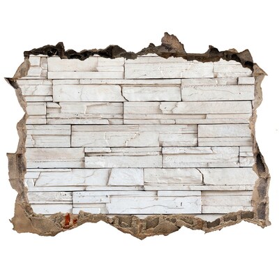 Trampantojo de pared rota efecto profundidad Una pared dañada con acabado de piedra