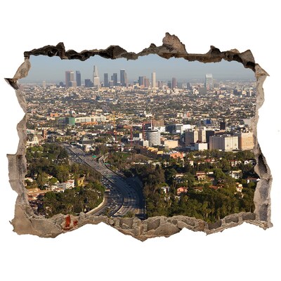 Fototapeta dziura na ścianę 3d Widok na Los Angeles