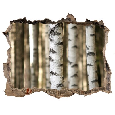 Vinilo pared rota 3d efecto realista Un oasis forestal de hormigón