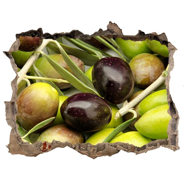 Pegatina agujero en la pared autoadhesiva Aceitunas en hormigón