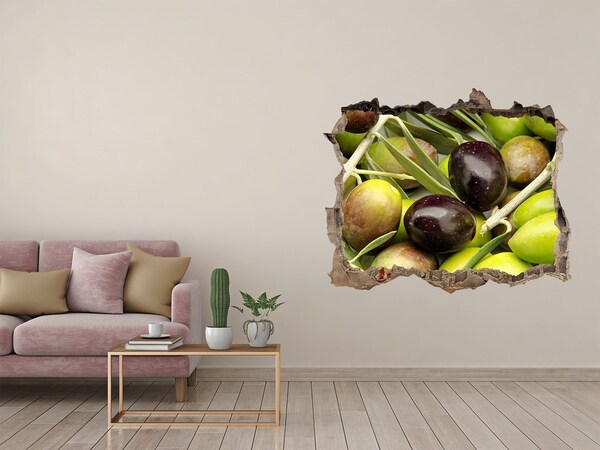 Naklejka 3D dziura okleina Oliwki w betonie