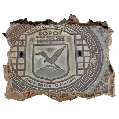 Fototapeta dziura na ścianę Sopot – Miejska Pokrywa Kanalizacyjna