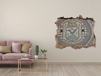 Pegatina agujero en la pared autoadhesiva Sopot – Cubierta del alcantarillado municipal