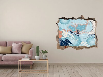 Trampantojo de pared rota efecto profundidad El mundo submarino de los corales