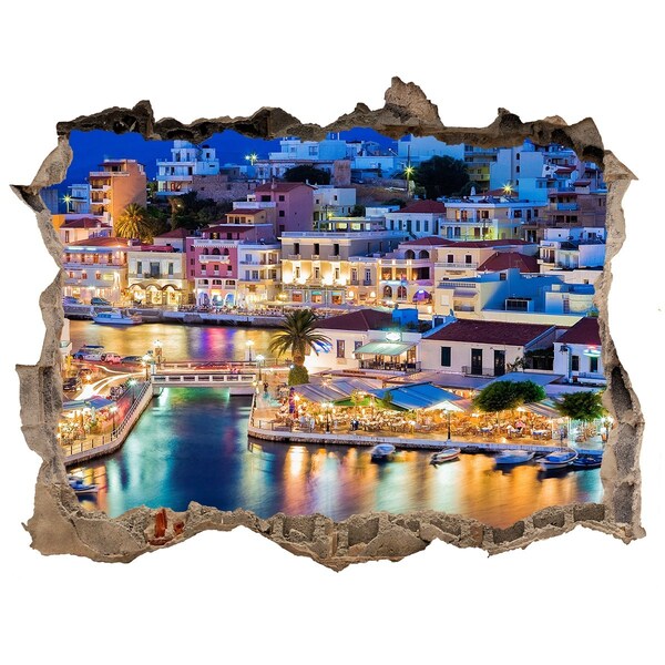 Fototapeta dziura na ścianę 3d Malownicza nadmorska miejscowość