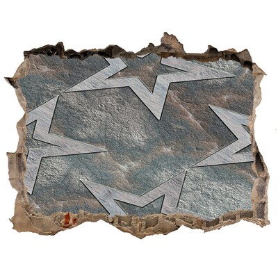 Pegatina agujero en la pared autoadhesiva Muro roto con estrellas