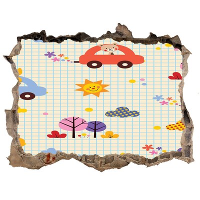 Samoprzylepna naklejka na ścianę Dziecięcy świat pełen radości