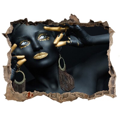 Trampantojo de pared rota efecto profundidad El secreto dorado en las ruinas