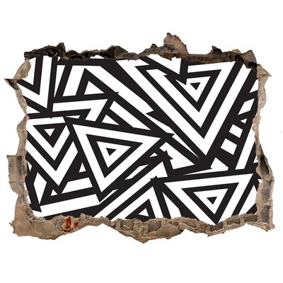 Pegatina de vinilo agujero 3d para pared Patrones geométricos abstractos
