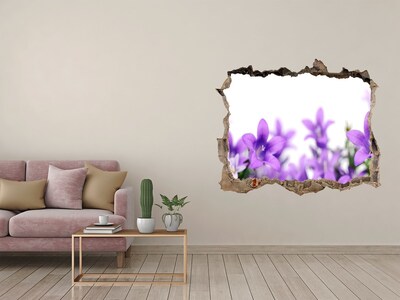 Pegatina de vinilo agujero 3d para pared Flores en el paraíso