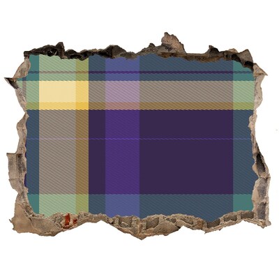 Pegatina de vinilo agujero 3d para pared Patrón de cuadros en la pared