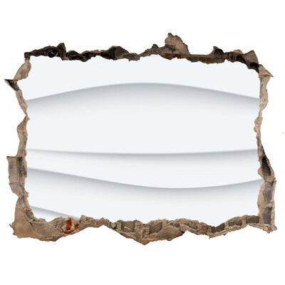 Dziura 3d fototapeta naklejka Złamana ściana z widokiem na fale