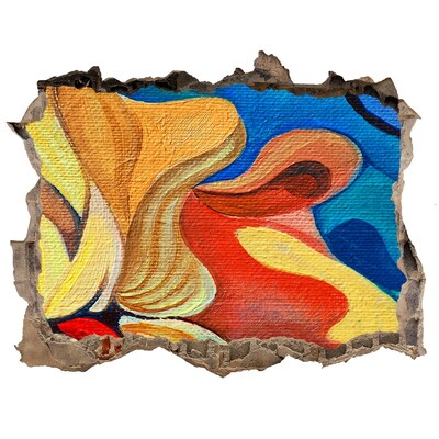 Dziura 3d fototapeta naklejka Kwiatowy wybuch kolorów