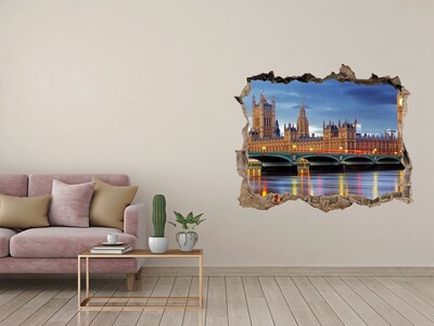 Vinilo pared rota 3d efecto realista Vista de Londres