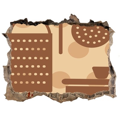 Trampantojo de pared rota efecto profundidad Interior con motivo retro