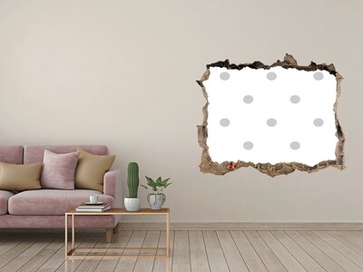 Pegatina de vinilo agujero 3d para pared Una pared dañada con puntos