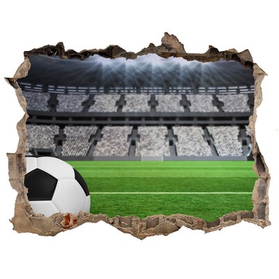 Pegatina agujero en la pared autoadhesiva Estadio de fútbol con un balón