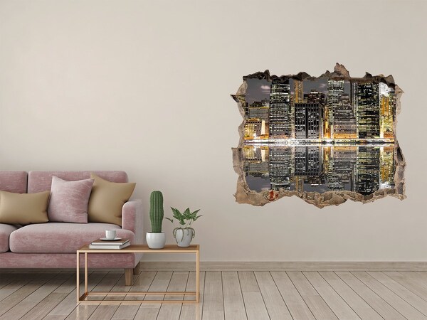 naklejka fototapeta 3D widok Widok na nocne miasto