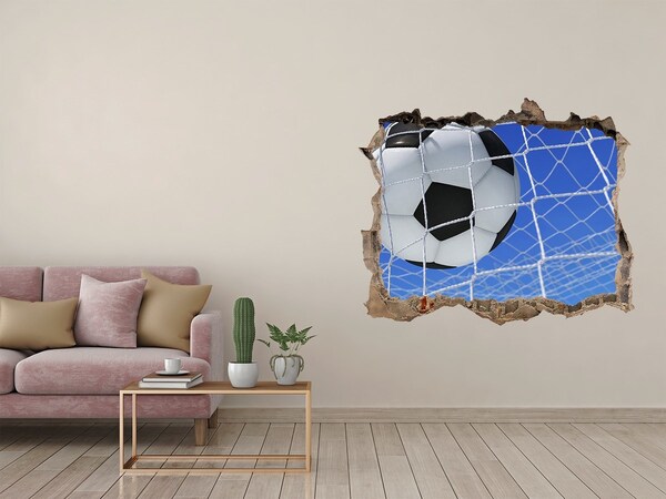 Pegatina de vinilo agujero 3d para pared Un gol en el fútbol